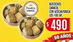Supermercados Caracol Panaderia Caracol bizcochos caracol con azucar/grasa oferta