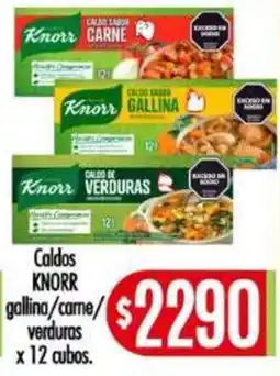 Supermercados Caracol Knorr caldos gallina/carne/verduras oferta