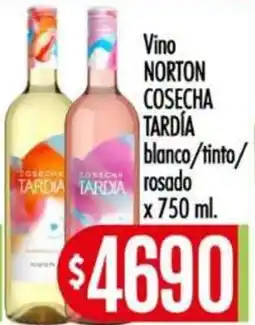 Supermercados Caracol Norton vino cosecha tardía blanco/tinto/rosado oferta