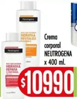 Supermercados Caracol Neutrogena crema corporal oferta