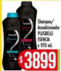 Supermercados Caracol Plusbelle shampoo acondicionador esencia oferta