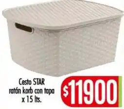 Supermercados Caracol Star cesto ratán korb con tapa oferta