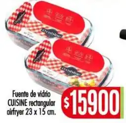 Supermercados Caracol Cuisine fuente de vidrio rectangular airfryer oferta