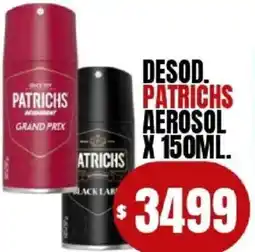 Supermercados Mariano Max Patrichs desodorante aerosol oferta