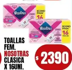 Supermercados Mariano Max Nosotras toallas fem. clasica oferta