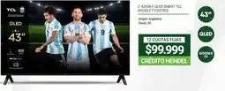 Hendel Tcl 43s5k-f qled smart google tv oferta