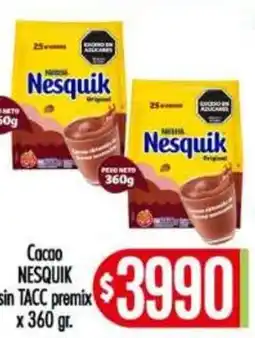 Supermercados Caracol Nesquik cacao sin tacc premix oferta