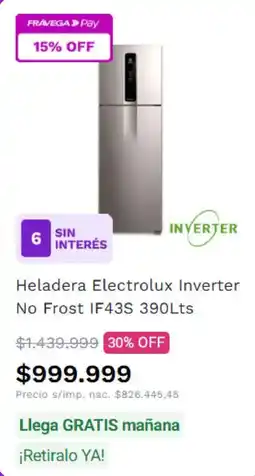 Frávega Electrolux heladera inverter oferta