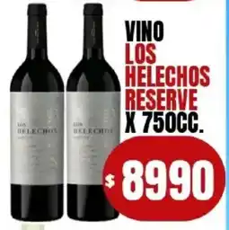 Supermercados Mariano Max Los helechos vino reserve oferta