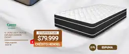 Hendel Cannon Lyon 1.40 x 1.90 x 28 espuma oferta
