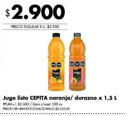 Disco Cepita jugo listo naranja/ durazno oferta