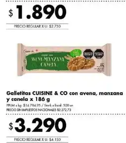 Disco Cuisine & Co galletitas con avena, manzana y canela oferta