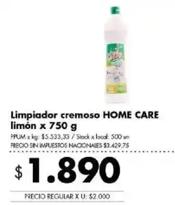 Disco Home care limpiador cremoso oferta