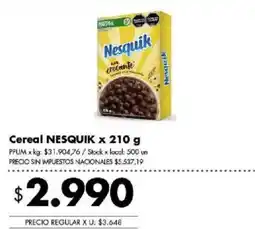 Disco Nesquik cereal oferta