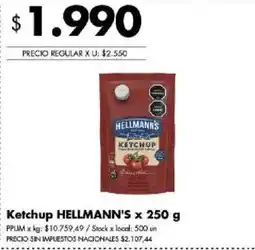 Disco Hellmann's ketchup oferta