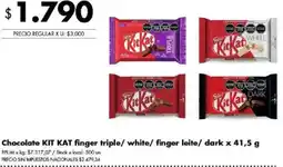 Disco Kit kat chocolate finger triple/ white/ finger leite/ dark oferta