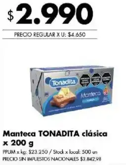 Disco Tonadita manteca clásica oferta