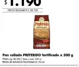 Disco Preferido pan rallado oferta