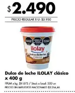 Disco Ilolay dulce de leche clásico oferta