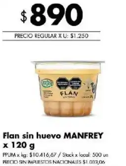 Disco Manfrey flan sin huevo oferta