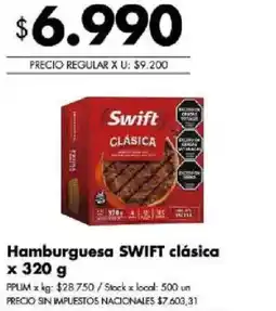 Disco Swift hamburguesa clásica oferta