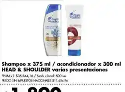 Disco Head & shoulder shampoo / acondicionador oferta