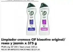 Disco Cif limpiador cremoso bioactive original/rosas y jazmín oferta