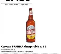 Disco Brahma cerveza chopp rubia oferta