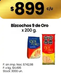Changomas Bizcochos 9 de Oro oferta