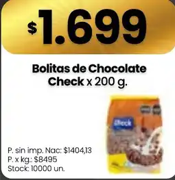 Changomas Check bolitas de chocolate oferta