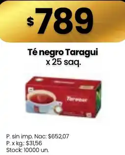 Changomas Taragui té negro oferta