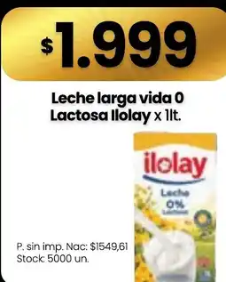 Changomas Ilolay leche larga vida 0 lactosa oferta
