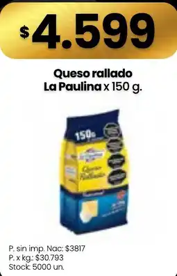 Changomas La paulina queso rallado oferta