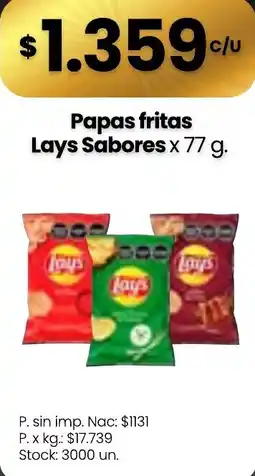 Changomas Lays papas fritas sabores oferta