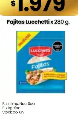 Changomas Lucchetti fajitas oferta