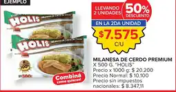 Carrefour Holis milanesas de carne de cerdo congeladas oferta