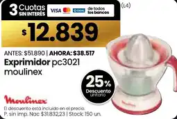 Changomas Moulinex exprimidor pc3021 oferta