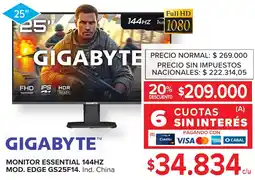 Carrefour Gigabyte monitor essential 144hz oferta
