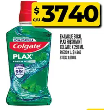 Colgate enjuague bucal plax fresh mint