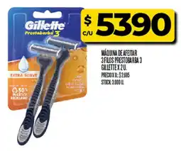 Supermercados DIA Gillette maquina de afeitar 3 filos prestobarba 3 oferta