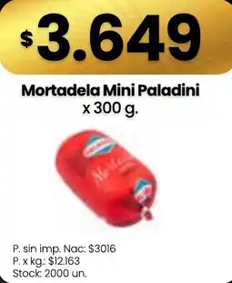 Changomas Mortadela mini paladini oferta