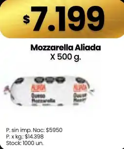 Changomas Aliada mozzarella oferta