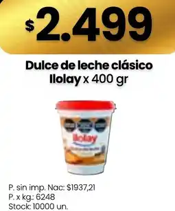 Changomas Ilolay dulce de leche clásico oferta