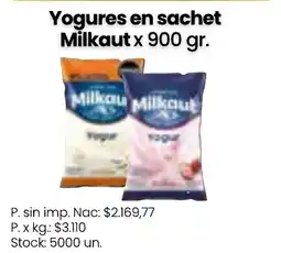 Changomas Milkaut yogures en sachet oferta