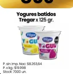Changomas Tregar yogures batidos oferta