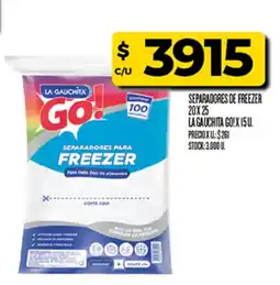 Supermercados DIA La gauchita go! separadores de freezer oferta