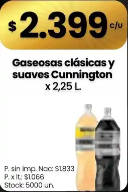 Changomas Cunnington gaseosas clásicas y suaves oferta