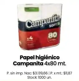 Changomas Campanita papel higiénico oferta