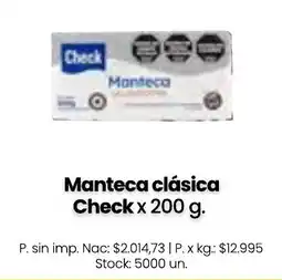 Changomas Check manteca clásica oferta