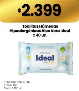 Changomas Ideal toallitas húmedas hipoalergénicas aloe vera oferta